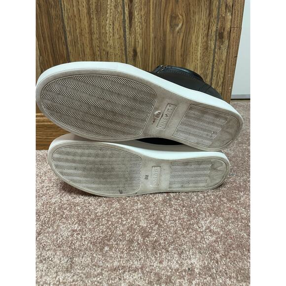 Nine West women’s 8 Black sneaker high top zip white sole girlhoodcore - Picture 4 of 8